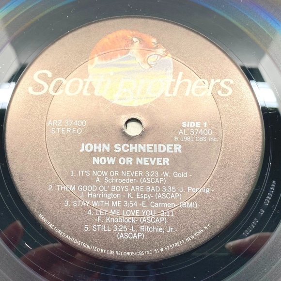 John Schneider Now or Never LP Record Album Vinyl Bo Duke 1981 - Picture 3 of 6